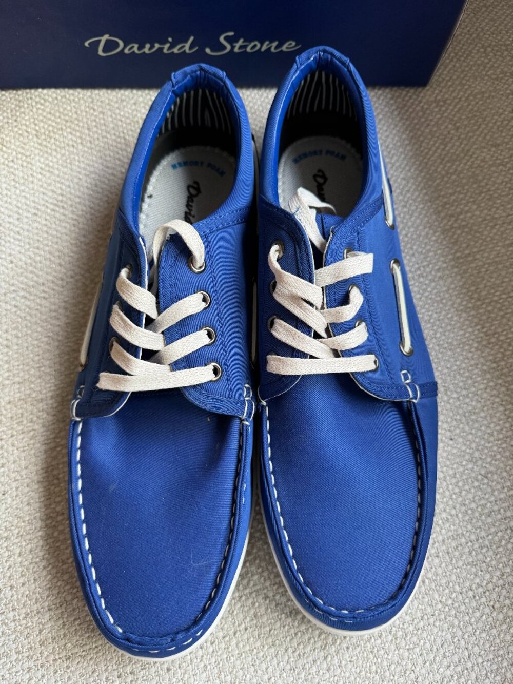 Boat Shoes, Royal Blue, Size 12 M, David Stone
